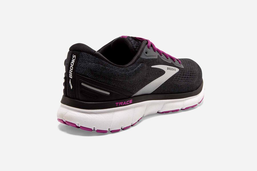 Brooks Trace Road Running Shoes Womens Black/Purple 134560-JTG